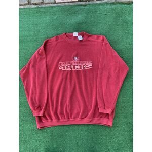 Vintage San Francisco 49ers Sweater XL Red Fleece Sweater The Edge 1998 90s